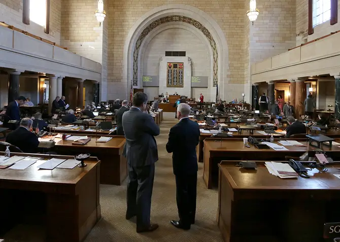 George W. Norris Legislative Chamber - Nebraska Senate in session