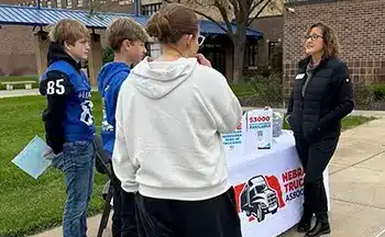 Representing Trucking at Malcolm, NE High School.