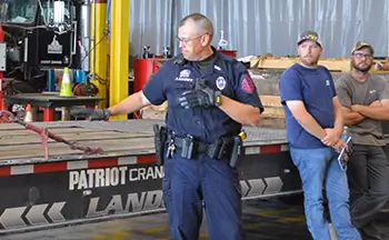 training-002 Cargo securement training with Nebraska State Patol